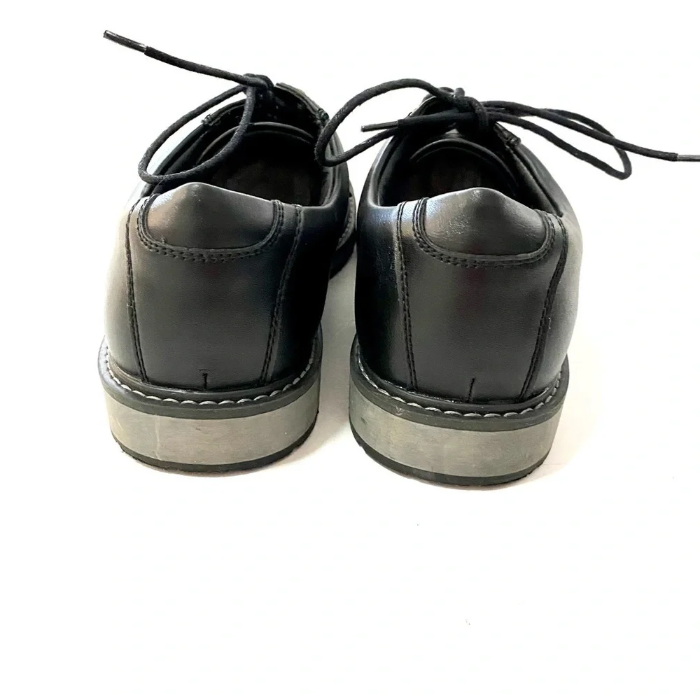 Flex Step Logan Black Lace-up Dress Business Casual Shoes 9M